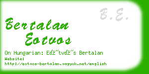 bertalan eotvos business card